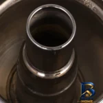 نمای کناری سماور گازی زرین مدل نگین کد 212 با ظرفیت 8 لیتر پروفایل جعبه و مهرکاری