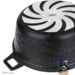 نمای کناری قابلمه نالینو Elita با کفه سه لایه و نچسب پروفایل و ساختار