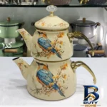نمای کناری ست کتری و قوری شاهین مدل P - ۴۹۶۴۲۸۲ گنجایش ۲.۱ لیتر گنجایش ۱.۱ لیتر اصل پروفایل و ساختار