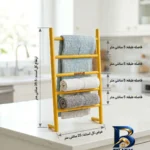 نمای کناری نگهدارنده دستمال و حوله دلنوم مدل نردبان پروفایل و ساختار