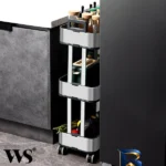 نمای کناری ارگانایزر دبلیو اِس مدل سه طبقه چرخ دار کد TP۳۳-t اصل پروفایل و ساختار