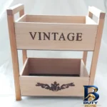 نمای کناری سبد سیب زمینی و پیاز دوطبقه طرح Vintage کدv۲۱ اصل پروفایل و ساختار