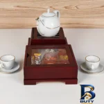 نمای جزئیات جعبه دمنوش مدل جانان با طراحی زیبا پرداخت و جزئیات مواد