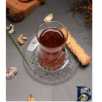 نمای کناری ست نعلبکی و استکان ۱۲ پارچه پاشاباغچه مدل تایملس کد 96991 پروفایل و ساختار