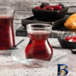 نمای کناری ست فنجان و نعلبکی پاشاباغچه ۱۲ پارچه مدل دانتل dantel پروفایل و ساختار
