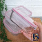 نمای کناری ظرف نگهدارنده لیمون مدل شیشه ای کد HS۱۸۰۶ مجموعه سه عددی اصل پروفایل و ساختار
