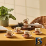 نمای کناری سرویس قهوه خوری ۱۲ پارچه ۶ نفره کاراجا مدل Latli پروفایل و ساختار
