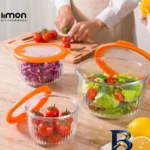 نمای کناری ظرف نگهدارنده لیمون مدل 2222 بسته ۳ عددی پروفایل و ساختار