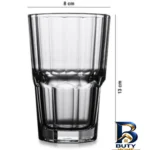 نمای کناری لیوان پاشاباغچه مدل Serenity کد 520465 بسته ۳ عددی پروفایل و ساختار