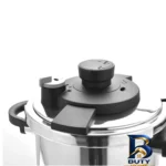 نمای کناری زودپز جی فی نی با ظرفیت و درب پیرکس پروفایل و ساختار