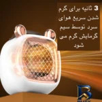 نمای کناری هیتر برقی رو میزی مدل Q۱ اصل پروفایل و ساختار