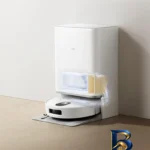 نمای در اتاق جارو رباتیک شیائومی مدل Vacuum 5 با امکانات ویژه سبک دیواری و مرجع اندازه