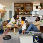 نمای در اتاق جارو رباتیک آیروبوت مدل Roomba® j۷ اصل سبک اتاق و مقیاس
