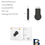 نمای کناری دانگل HDMI میراسکرین مدل MX PRO پروفایل و ساختار