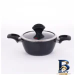 نمای کناری قابلمه ام جی اس با در سوپاپ دار و جنس چدن پروفایل و ساختار