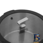 نمای کناری سرویس قابلمه و تابه استیل ۱۰ پارچه کی اس تی مدل 8210 پروفایل و ساختار
