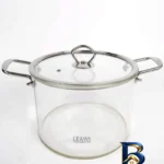 نمای کناری قابلمه پیرکس لراوا با قابلیت شعله مستقیم پروفایل و ساختار