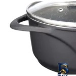 نمای کناری سرویس پخت و پز گرانیت ۱۲ پارچه عروس مدل 01 پروفایل و ساختار