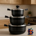 نمای بسته بندی سرویس قابلمه ۶ پارچه مدل کندو کد LCH۱۲۵۴ اصل برچسب و بسته بندی