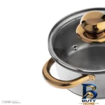 نمای جلو سرویس پخت و پز ۸ پارچه پارس استیل مدل 001 طراحی و جزئیات کلیدی