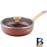 نمای جلو سرویس قابلمه و تابه گرانیت ۱۷ پارچه ام جی اس مدل D طراحی و جزئیات کلیدی