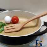 نمای پخته سرویس کفگیر و ملاقه ۷ پارچه چوبلمه مدل Z۷ اصل بافت برنج پخته