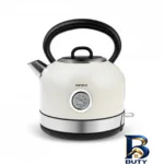 نمای جلو کتری برقی کاراجا مدل Retro 2202 با گنجایش 1.7 لیتر طراحی و جزئیات کلیدی