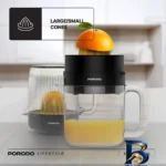نمای جلو آبمیوه گیری پرودو مدل PD-LFST۱۲۳-BK اصل طراحی و جزئیات کلیدی