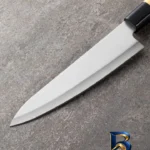 نمای جلو چاقو آشپزخانه با تیغه فولاد ضدزنگ و دسته پلاستیک هونگ ژیان مدل کامفورت کلاسیک طراحی و جزئیات کلیدی
