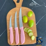 نمای جلو چاقو اشپزخانه روک مدل هاروست ۳ کد 010025 بسته ۳ عددی طراحی و جزئیات کلیدی
