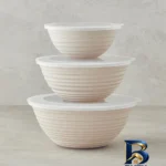 نمای جلو ظرف نگهدارنده پلاستیکی انگلیش هوم مدل Deanna مناسب یخچال و فریزر مجموعه سه عددی طراحی و جزئیات کلیدی