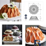 نمای جلو قالب کیک به گز مدل آبشاری لیلیوم طراحی و جزئیات کلیدی