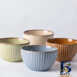 نمای جلو کاسه مادام کوکو مدل Kleby Natural بسته ۴ عددی با طراحی زیبا برچسب بسته و وزن خالص