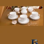 نمای کناری سرویس چای خوری ۱۴ پارچه لمونژ مدل کارمن کد ۶۵۹ پروفایل و ساختار