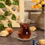 نمای جلو ست فنجان و نعلبکی پاشاباغچه ۱۲ پارچه مدل دانتل dantel طراحی و جزئیات کلیدی