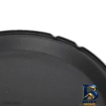 نمای جلو تابه گرانیتی تکنو مدل Twin با دسته استیل طراحی و جزئیات کلیدی