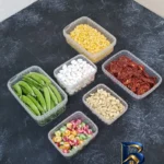 نمای جلو ظروف نگهدارنده مدل extra بسته ۳۰ عددی طراحی و جزئیات کلیدی