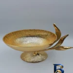 نمای جلو میوه خوری آلومینیومی طرح پایه دار مدل سانسوریا، مناسب دکوری و سرو طراحی و جزئیات کلیدی