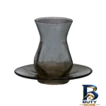 نمای جلو ست فنجان و نعلبکی ۱۲ پارچه لاو مدل ALYAS۱-BROWN-L اصل طراحی و جزئیات کلیدی