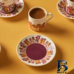 نمای جلو سرویس قهوه خوری ۱۲ پارچه ۶ نفره کاراجا مدل Latli طراحی و جزئیات کلیدی