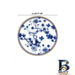 نمای جلو سرویس چای خوری ۱۲ پارچه ۶ نفره شاهین مدل Blue-Rose طراحی و جزئیات کلیدی