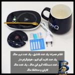 نمای جلو ماگ آی کیو طرح Lucky eyeQ مدل Smart Rose کد Ai-V۲۶ به همراه گرم کن اصل طراحی و جزئیات کلیدی