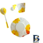 نمای جلو سرویس چای خوری ۲ پارچه ۱ نفره مدل Flower طراحی و جزئیات کلیدی
