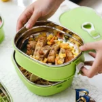 نمای جلو ظرف غذا مدل SQUARE Bento اصل طراحی و جزئیات کلیدی