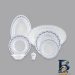 نمای جلو سرویس غذاخوری 29 پارچه چینی زرین ایران مدل فرانسیس نئوکلاسیک درجه یک طراحی و جزئیات کلیدی