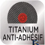 نمای جلو تابه تفال Reserve Collection با روکش تیتانیوم طراحی و جزئیات کلیدی