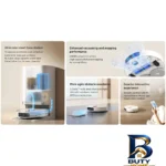نمای جلو جارو رباتیک شیائومی مدل Robot Vacuum X۲۰ Plus اصل چیدمان صفحه و نشانگرها