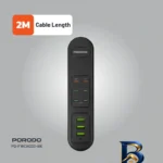 نمای بالا چندراهی برق پرودو مدل USB HUB با دو پورت PD طرح و تن رنگ