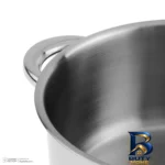 نمای جلو سرویس قابلمه و تابه ۳ پارچه پارس استیل مدل فلزی کد 2428 طراحی و جزئیات کلیدی