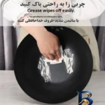 نمای جلو سرویس چدنی قابلمه و تابه ۵ پارچه مدل Love Cooking طراحی و جزئیات کلیدی